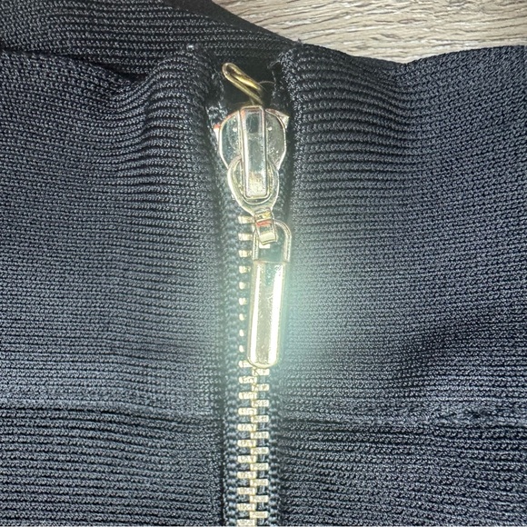 Bebe Bandage Midi Skirt Women’s Medium Black Bodycon 90s Y2K Fitted Sleek Curve - Picture 9 of 12